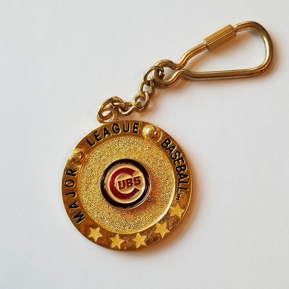 ❗Vintage 1989 Chicago Cubs MLB Gold Keychain❗